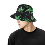 Leafy Pattern Bucket Hat