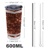 Glitter Football Travel Coffee Mug 20 Oz