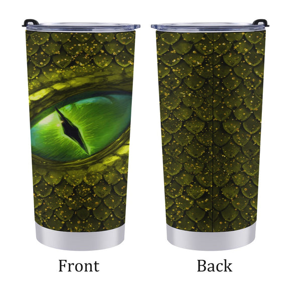 Green Dragon Eye Travel Coffee Mug 20 Oz