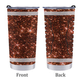 Glitter Football Travel Coffee Mug 20 Oz