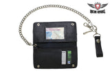 Heavy Duty Black Leather Chain Wallet