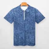 Denim Look Short Sleeve Polo Shirt