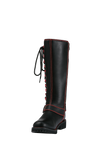 Dream Apparel® Women Biker Long Boots with Red Laces