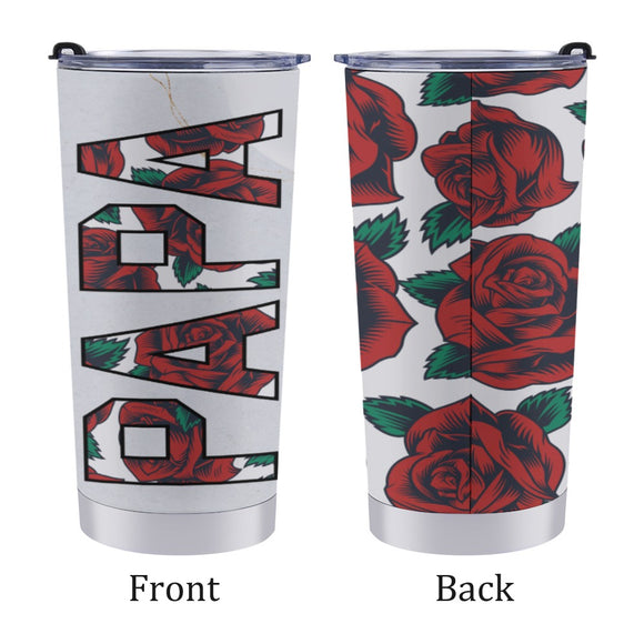 Roses Papa Travel Coffee Mug 20 Oz