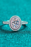 1 Carat Moissanite 925 Sterling Silver Halo Ring