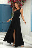 One-Shoulder Split Maxi Dress