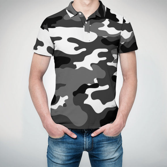 Camouflage Straight Polo Shirt