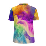 Colorful Clouds Straight Polo Shirt