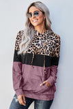 Leopard Color Block Hoodie