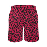 Men's Print Casual Beach Shorts - Red