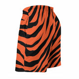 Orange Zebra Print Casual Beach Shorts