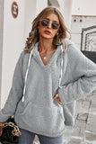 Drawstring Pocketed Fleece Hoodie