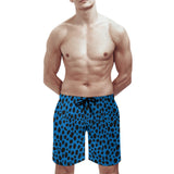 Men's Print Casual Beach Shorts - Blue