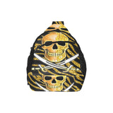 Glitter Skull Chest Bag