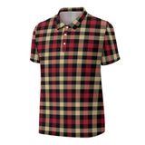 Plaid Polo Straight Shirt