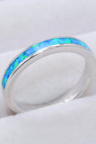 925 Sterling Silver Opal Ring in Sky Blue