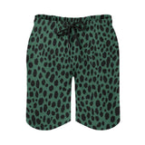 Men's Print Casual Beach Shorts - Green