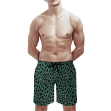 Men's Print Casual Beach Shorts - Green