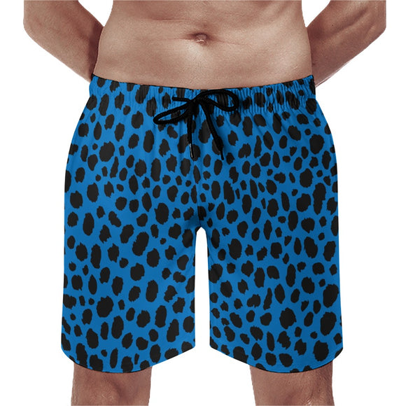 Men's Print Casual Beach Shorts - Blue