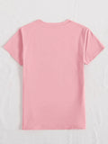 Rabbit Round Neck Short Sleeve T-Shirt