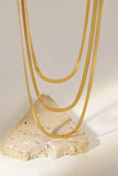 Triple-Layered Snake Chain Necklace