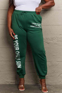 Simply Love Full Size BE YOUR OWN SUN Graphic Sweatpants