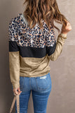 Leopard Color Block Hoodie