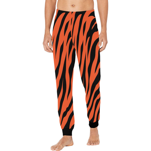 Men's Casual Pajama Bottoms - Orange