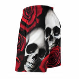 Men's Skulls and Roses Casual Beach Shorts