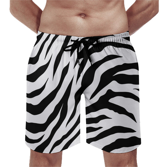 Zebra Striped Casual Beach Shorts