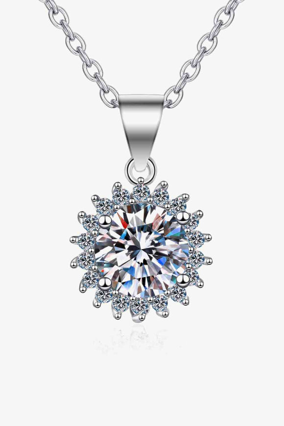 925 Sterling Silver Moissanite Pendant Necklace