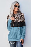 Leopard Color Block Hoodie