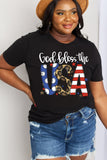 Simply Love Full Size GOD BLESS THE USA Graphic Cotton Tee