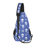 Blue Skulls Chest Bag