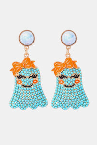 Smiling Ghost Shape Synthetic Pearl Earrings