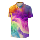 Colorful Clouds Straight Polo Shirt