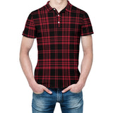 Plaid Polo Straight Shirt