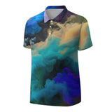 Colorful Clouds Straight Polo Shirt