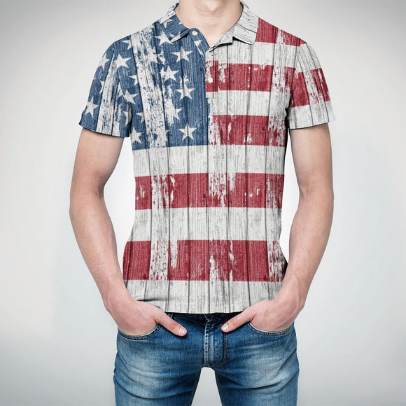 Patriotic Straight Polo Shirt