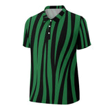 Striped Straight Polo Shirt - Green