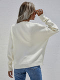 Half Button Long Sleeve Henley Sweater