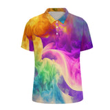 Colorful Clouds Straight Polo Shirt