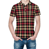 Plaid Polo Straight Shirt