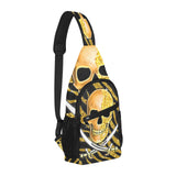 Glitter Skull Chest Bag