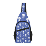 Blue Skulls Chest Bag