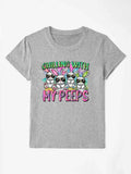 CHILLING WITH MY PEEPS Round Neck T-Shirt