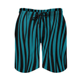 Men's Print Casual Beach Shorts - Blue