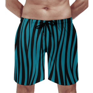 Men's Print Casual Beach Shorts - Blue