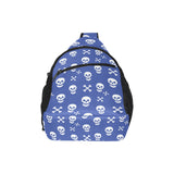 Blue Skulls Chest Bag