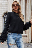 Weekend Style Rib-Knit Dropped Shoulder Sweater